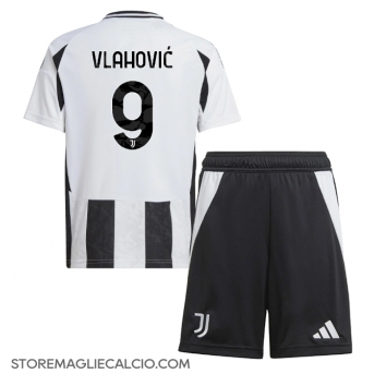 Juventus Dusan Vlahovic #9 Maglia Gara Casa Repliche 2024-25 Bambino